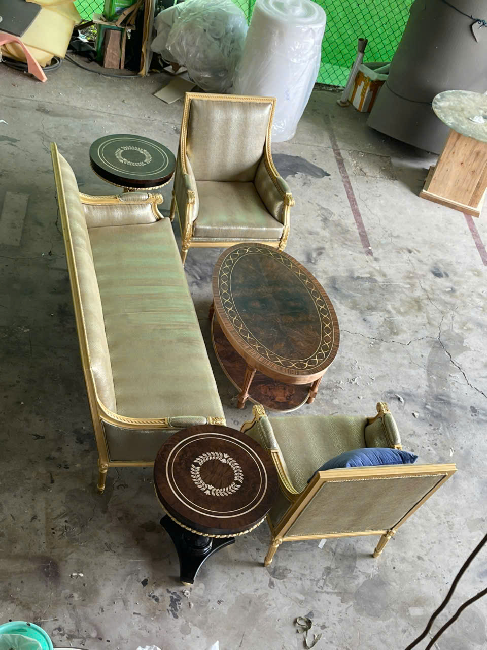 BỘ SOFA CỔ ĐIỂN LOUIS XVI BỌC NỆM